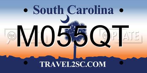 M055QT South Carolina License Plate