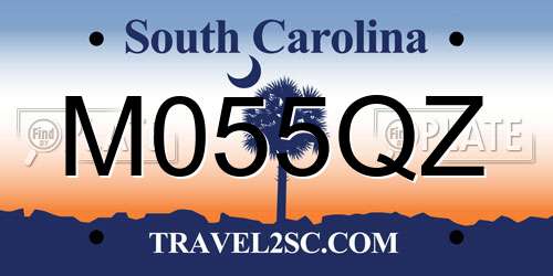 M055QZ South Carolina License Plate
