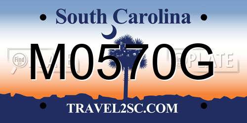 M0570G South Carolina License Plate