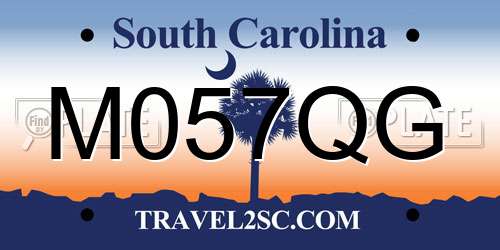 M057QG South Carolina License Plate