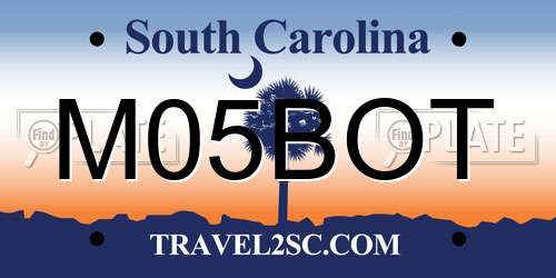 M05BOT South Carolina License Plate