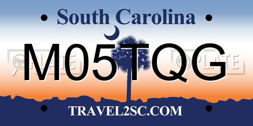 M05TQG South Carolina License Plate