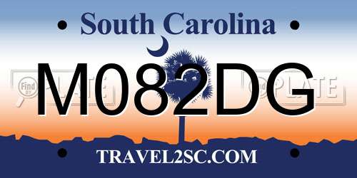 M082DG South Carolina License Plate