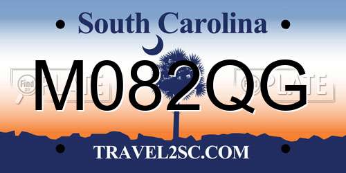 M082QG South Carolina License Plate