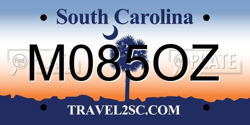 M085OZ South Carolina License Plate