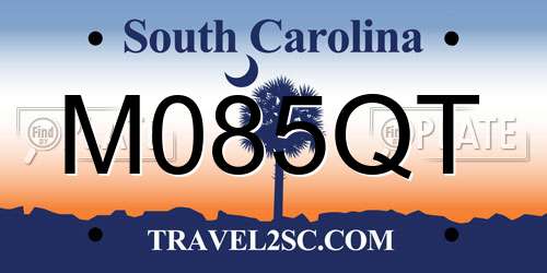 M085QT South Carolina License Plate