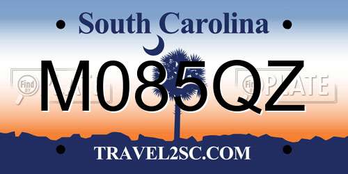M085QZ South Carolina License Plate