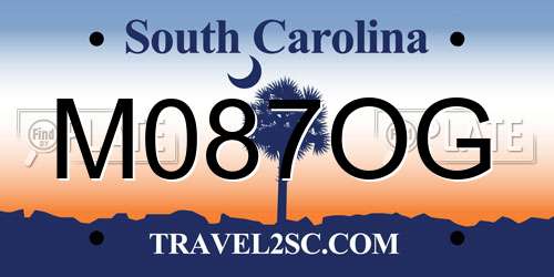 M087OG South Carolina License Plate