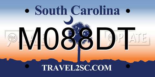 M088DT South Carolina License Plate