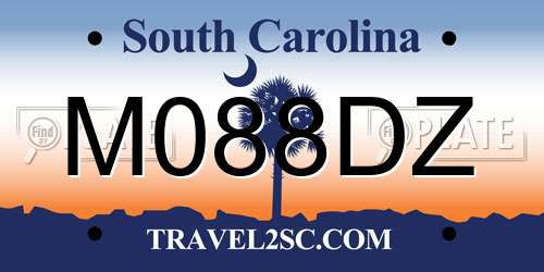 M088DZ South Carolina License Plate
