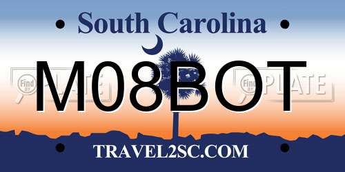 M08BOT South Carolina License Plate