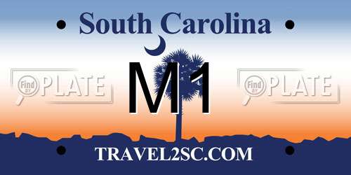 M1 South Carolina License Plate
