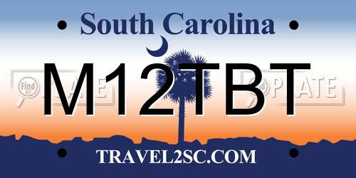 M12TBT South Carolina License Plate