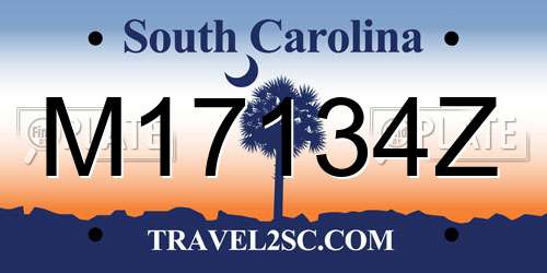 M17134Z South Carolina License Plate