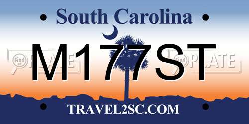 M177ST South Carolina License Plate