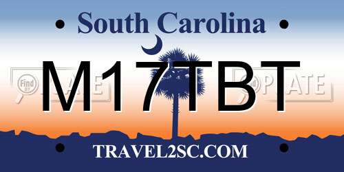 M17TBT South Carolina License Plate