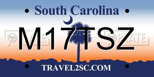 M17TSZ South Carolina License Plate