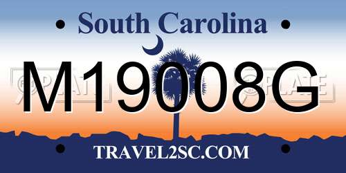 M19008G South Carolina License Plate