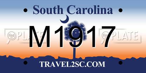 M1917 South Carolina License Plate