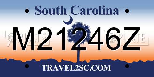 M21246Z South Carolina License Plate