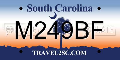 M249BF South Carolina License Plate