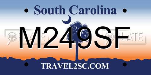 M249SF South Carolina License Plate