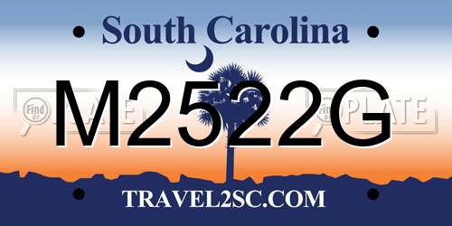 M2522G South Carolina License Plate