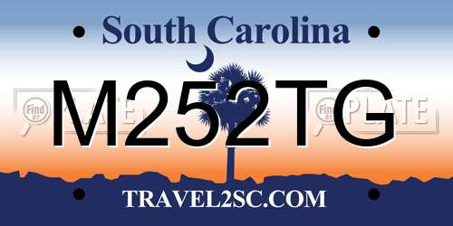 M252TG South Carolina License Plate
