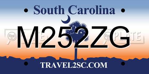 M252ZG South Carolina License Plate