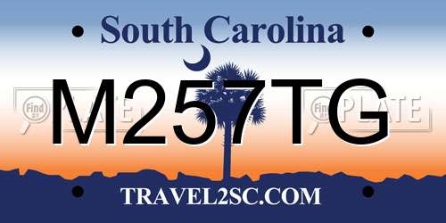 M257TG South Carolina License Plate