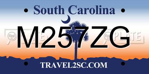 M257ZG South Carolina License Plate