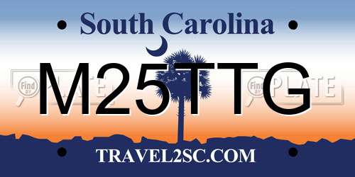 M25TTG South Carolina License Plate