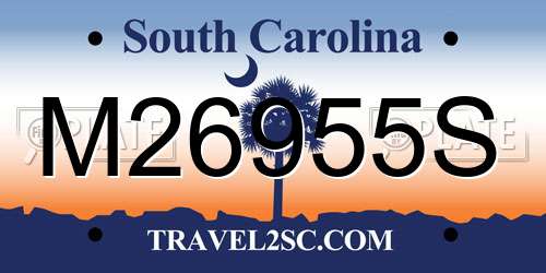 M26955S South Carolina License Plate