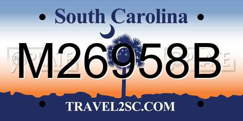 M26958B South Carolina License Plate