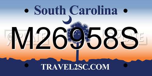 M26958S South Carolina License Plate
