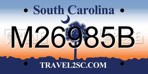 M26985B South Carolina License Plate