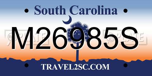 M26985S South Carolina License Plate
