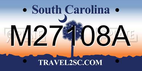 M27108A South Carolina License Plate
