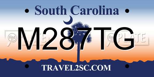 M287TG South Carolina License Plate