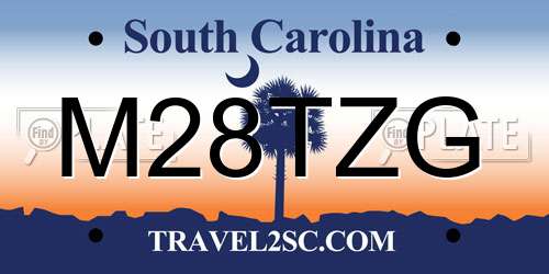 M28TZG South Carolina License Plate