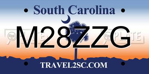 M28ZZG South Carolina License Plate