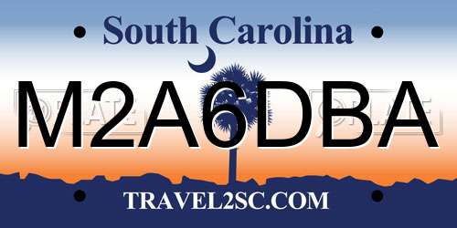M2A6DBA South Carolina License Plate