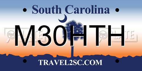 M30HTH South Carolina License Plate