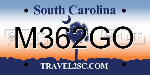 M362GO South Carolina License Plate