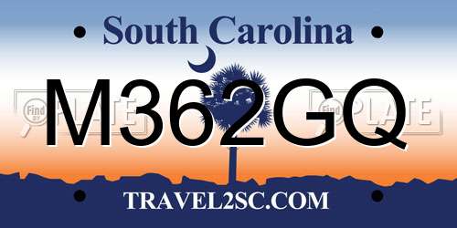 M362GQ South Carolina License Plate