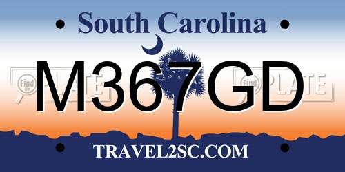 M367GD South Carolina License Plate