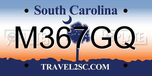 M367GQ South Carolina License Plate