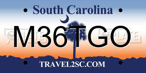 M36TGO South Carolina License Plate