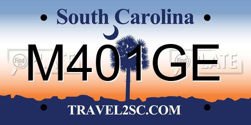 M401GE South Carolina License Plate