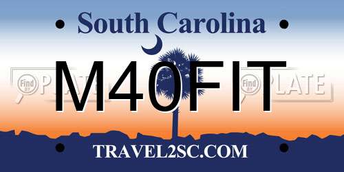 M40FIT South Carolina License Plate